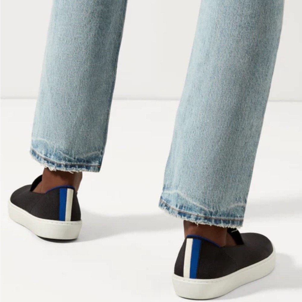 EUC Rothy’s slip-on sneakers - Black Solid - Size 7